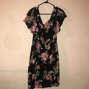 flowered off the shoulder dress
